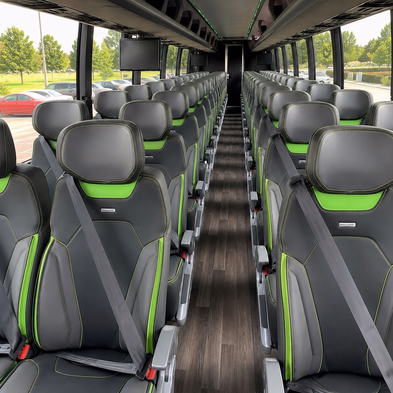 el monte charter bus rental interior