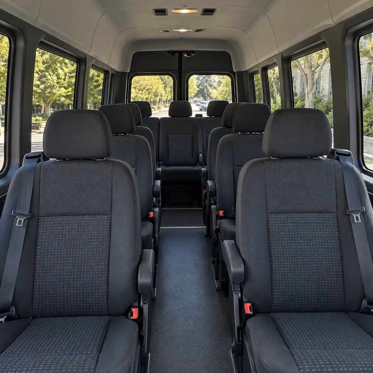 sprinter van with driver inside